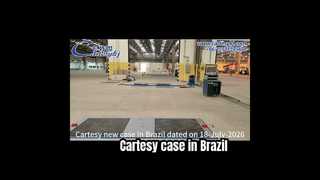 Cartesy nuevo caso en Brasil con probador de deslizamiento lateral probador de frenos de rodillos probador de velocímetro