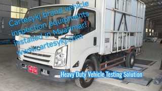 Cartesykj brand heavy duty roller brake tester+side slip tester+ speedometer tester  in Myanmar