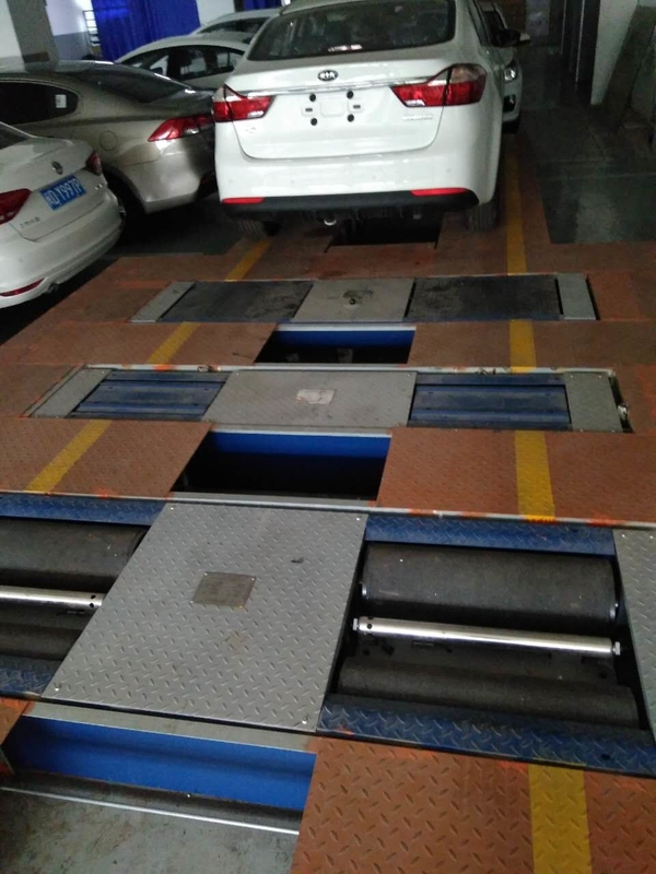 CTGT-3-4B Prueba de suspensión del probador de frenos de rodillo en línea de ensayo del vehículo con carga sobre el eje, probador de doble placa lateral deslizante