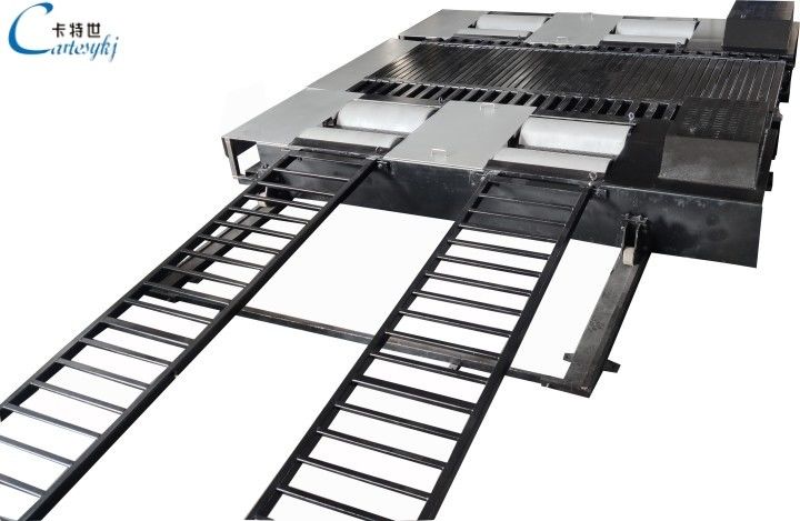 Cartesykj 4WD Máquina de potencia de caballos Performance de potencia automotriz y chasis Dinamómetro Máquina 2000hp 2 corrientes de redondo distancia entre ejes ajustable