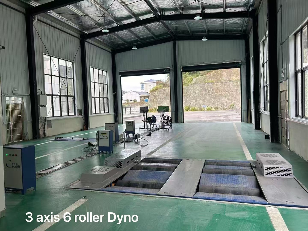 CTDCG-14 Vehículo de tres ejes y seis rodillos Chasis Dinamómetro Automotriz Dyno Máquina de potencia de caballos