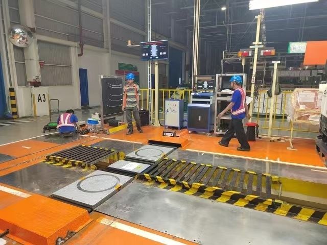 CTZJ-10 Camiones Control del ángulo de dirección del vehículo Tester de carga 10T con instrumento de control LCD con pantalla táctil