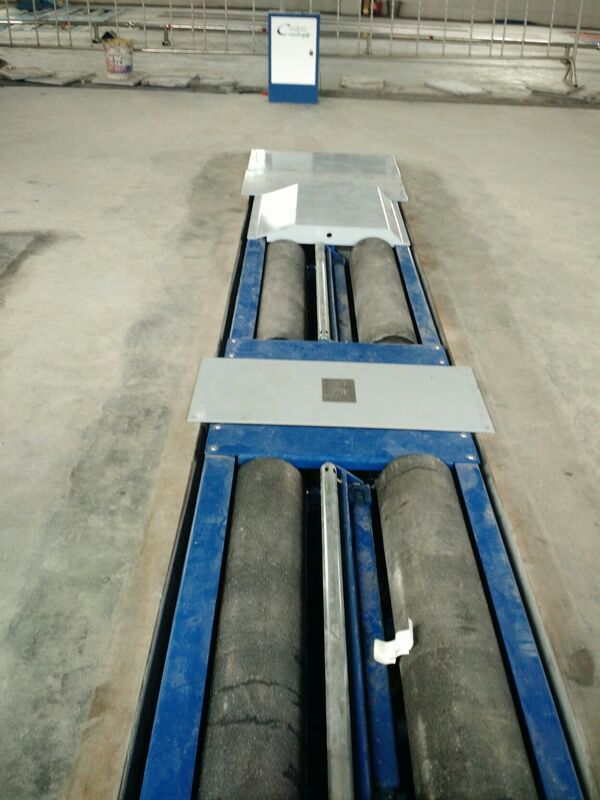 Pruebador de frenos de rodillos de la marca Cartesykj CTFZ-13B Pruebador de fuerzas opuestas con ajuste de carga del eje 15T Rodillos de frenos de vehículos