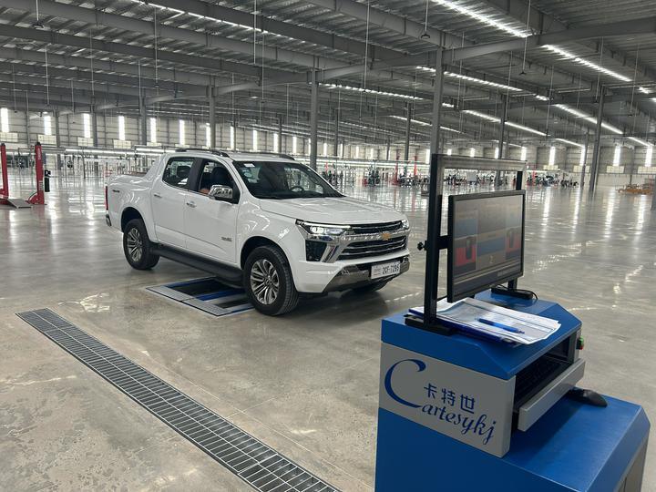 Cartesy CTGT-3-3C Roller Trinity Vehicle Test Line Probador de frenos de rodillo con carga de eje Probador de deslizamiento lateral de placa única para vehículos ligeros