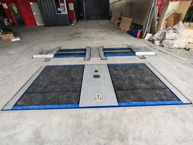 Carril de prueba de camiones Cartesy para taller de reparación Probador de frenos de rodillos para automóviles Fuerzas con carga por eje Placas duales Probador de deslizamiento lateral Capacidad 10T