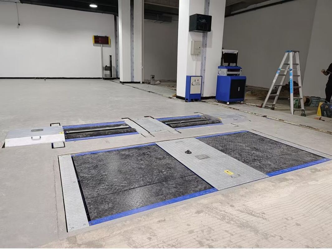 Carril de prueba de camiones Cartesy para taller de reparación Probador de frenos de rodillos para automóviles Fuerzas con carga por eje Placas duales Probador de deslizamiento lateral Capacidad 10T