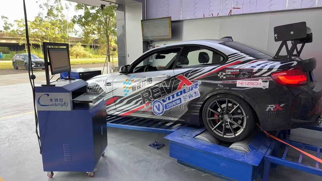 Dinamómetro de chasis de vehículo de carga de 4 toneladas con potencia de absorción máxima de 160 kW y carga máxima por eje de 3000 kg para pruebas de rendimiento automotriz
